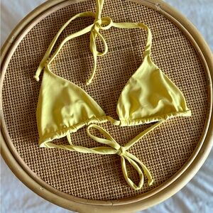 Yellow Triangle Bikini Top